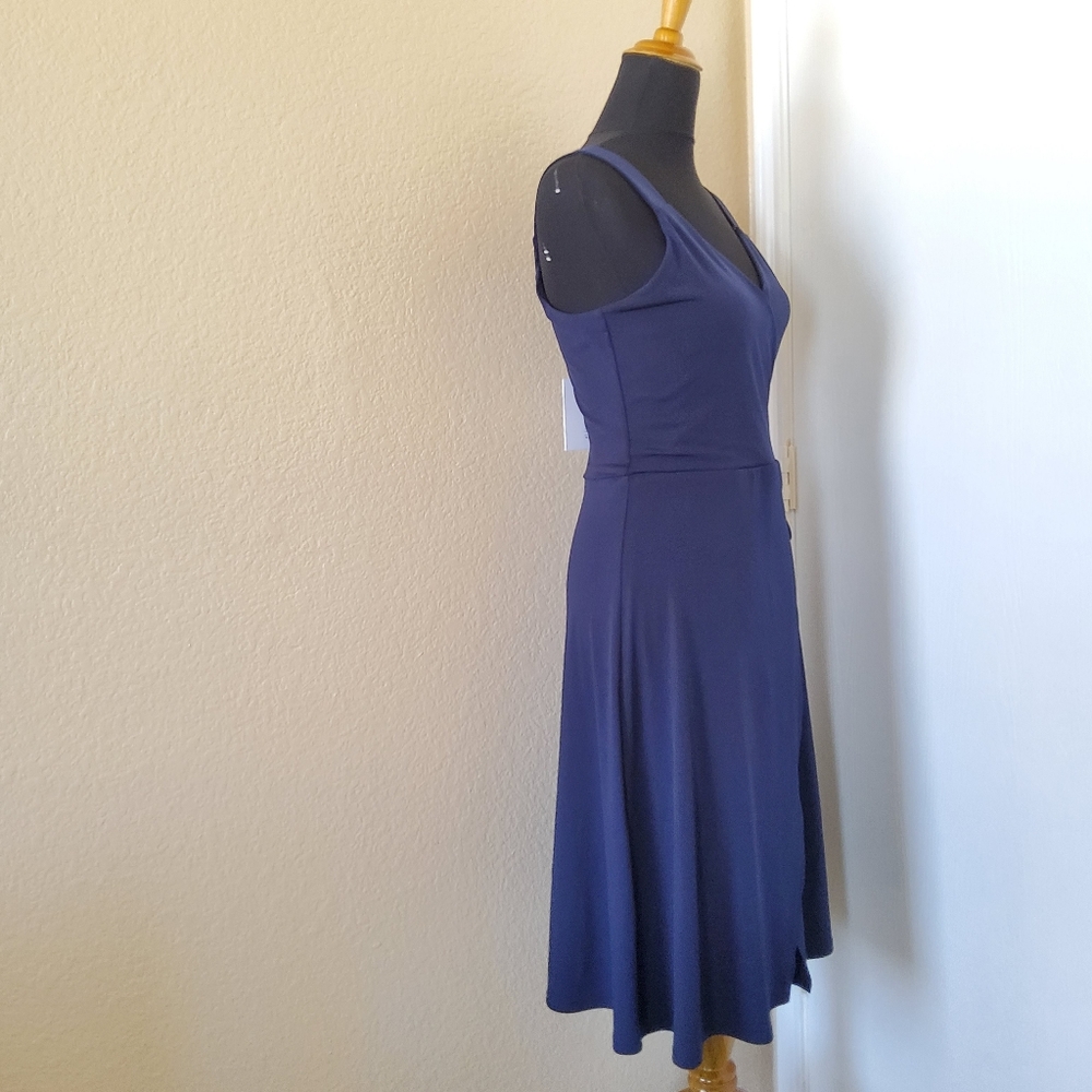 41 Hawthorn Navy Blue Faux Wrap Dress Size M NWT - Picture 6 of 11